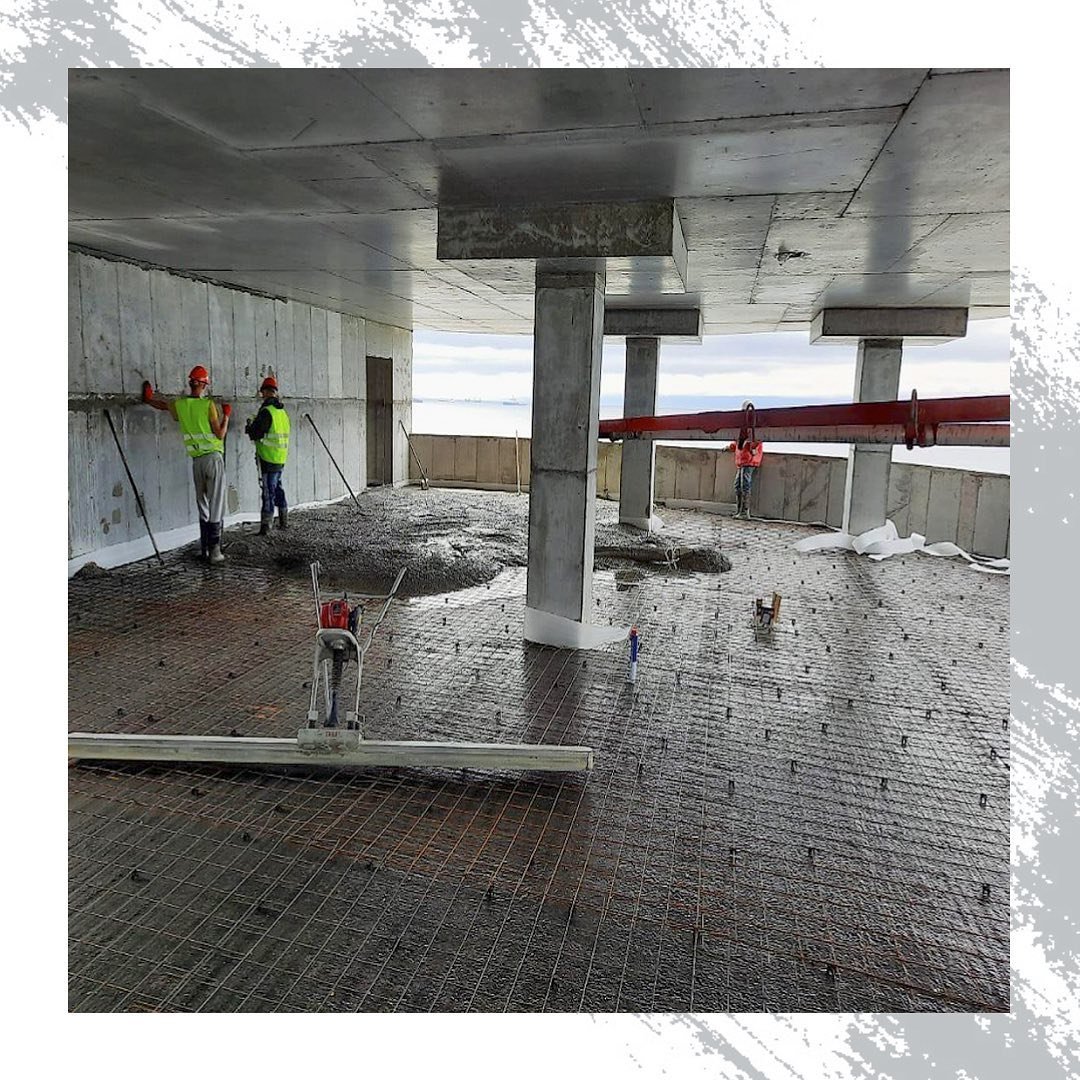 Наливной пол для паркинга отеля