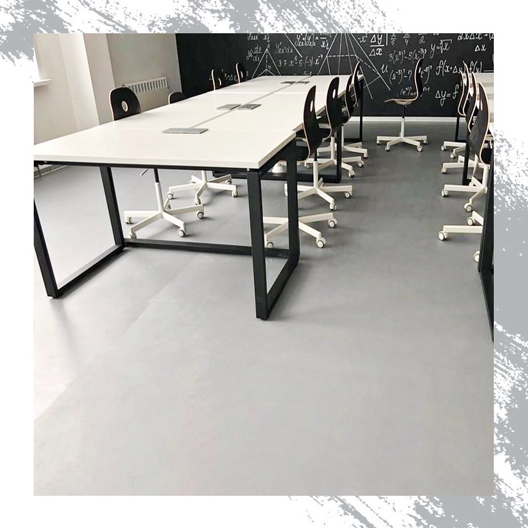 Наливной пол для инновационного культурного центра «Шайба»