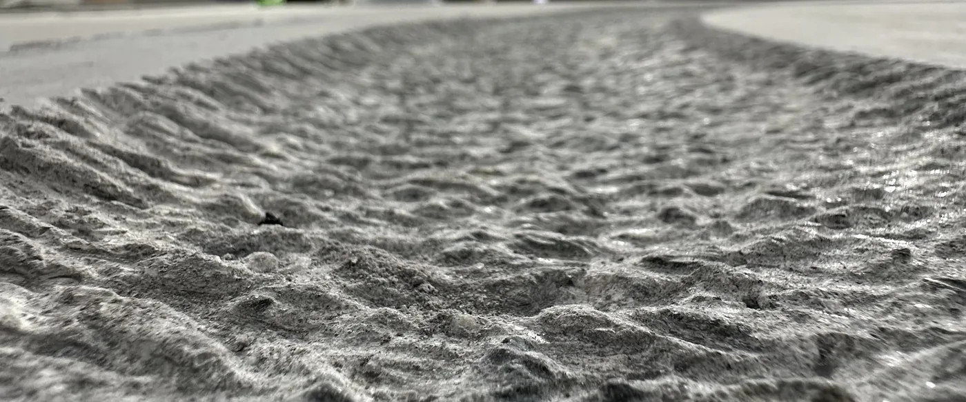 Глубокая колея на покрытии LINCRETE ST после испытания